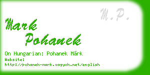 mark pohanek business card